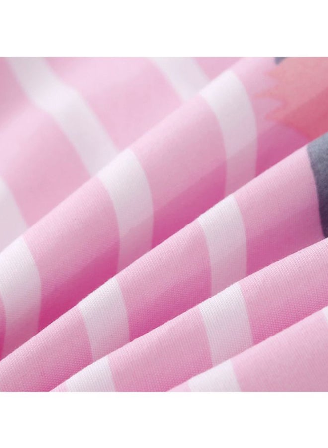 Beauenty 4-Piece Printed Bedding Set Combination Pink Quilt Cover 220x240 Cm, Bed Sheet 250x230 Cm, Pillow Cover 48x74cm - Image 4