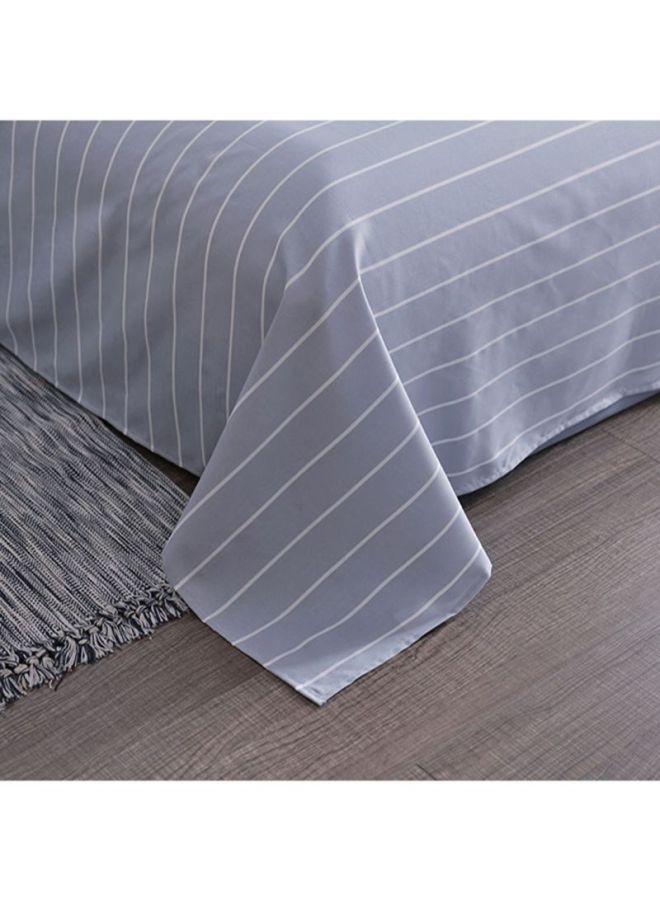 بيوينتي طقم شرشف سرير مزين بطبعة مكون من 4 قطع polyester أبيض/أحمر Quilt Cover 150x200 Cm, Bed Sheet 200x230 Cm, Pillow Cover 48x74سم  - Image 3