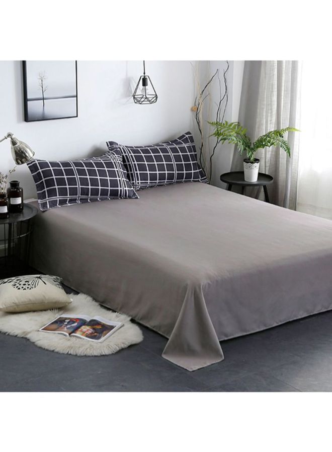 Beauenty 4-Piece Bedding Set Combination Black/White/Grey Quilt Cover 150x200 cm, Pillow Cover 48x74 cm, Fitted Sheet 230x200cm - Image 2