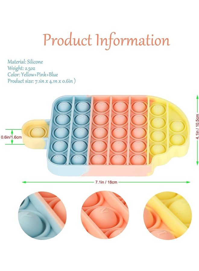 Ice Cream Shape Silicone Stress Pop Bubble Fidget Toy - Image 3