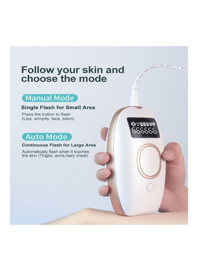 EzzySo IPL Pulse Painless Laser Hair Removal Device White/Golden - Image 4