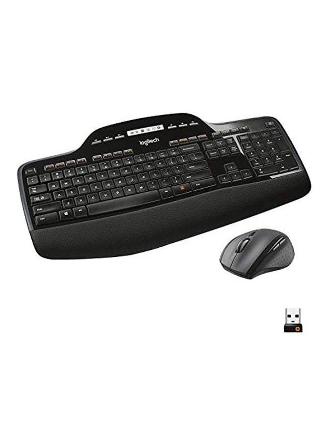 Logitech - MK710 Wireless Keyboard and Mouse Combo for Windows, 2.4GHz Advanced Wireless, Wireless Mouse, Multimedia Keys, 3-Year Battery Life, PC/Mac, Arabic Black - Image 1