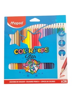 24-Piece Wooden Color Pencil Multicolour - v1624942420/N16273899A_1