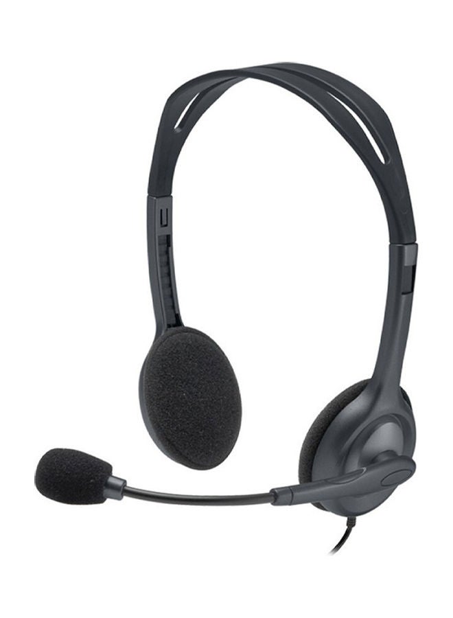 Logitech - Head-Mounted Stereo Headset Black - Image 1