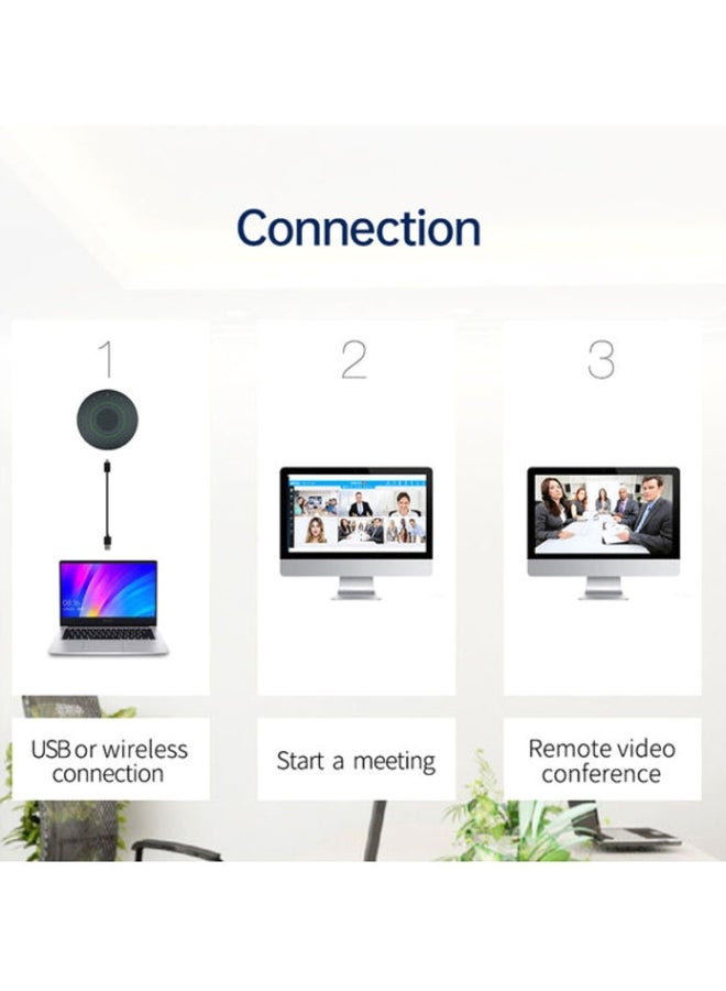 أيبيسي ميكروفون بمكبر صوت مزود بوصلة USB أسود - Image 4