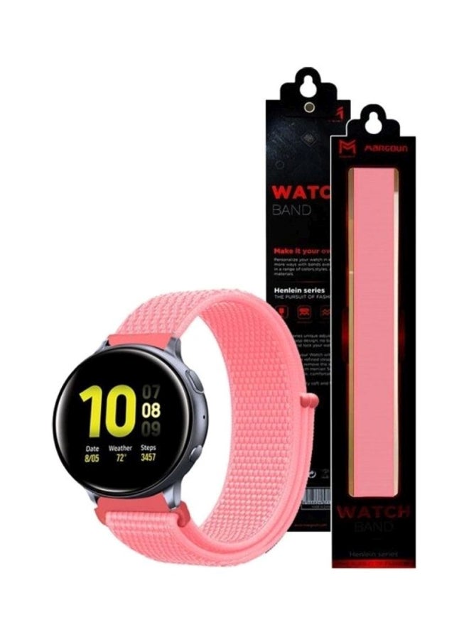 MARGOUN Replacement Nylon Band For Samsung Galaxy Watch Active/Active 2 Pink - Image 2
