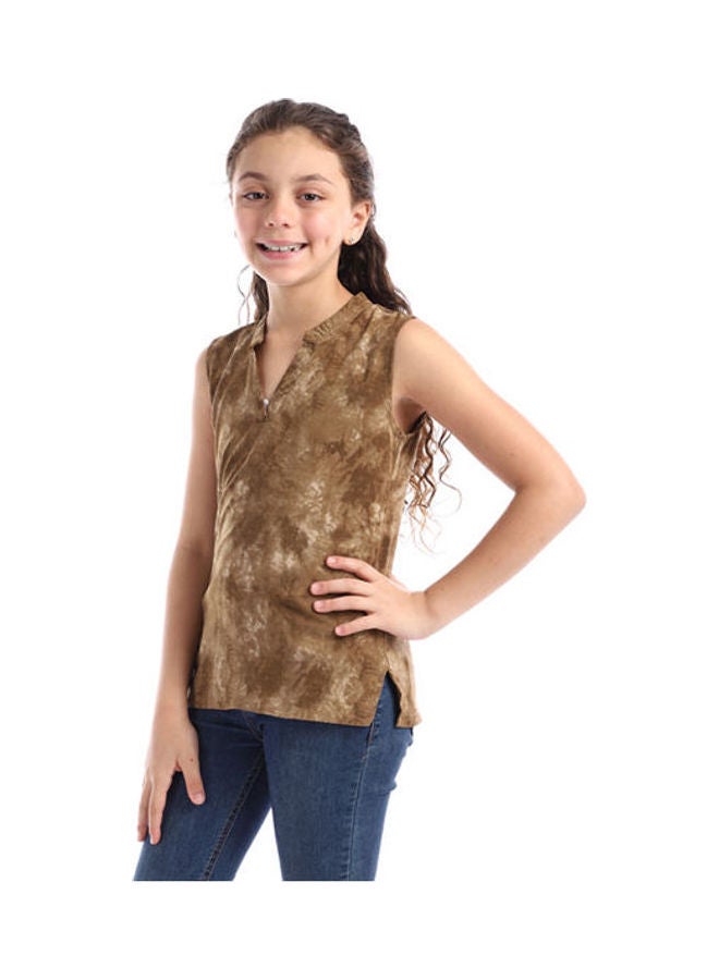 Andora - Girls Sleeveless V-Neck Tie Dye Top Gamly - Image 1