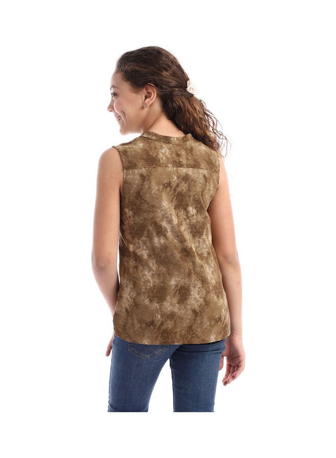 Andora - Girls Sleeveless V-Neck Tie Dye Top Gamly - Image 1