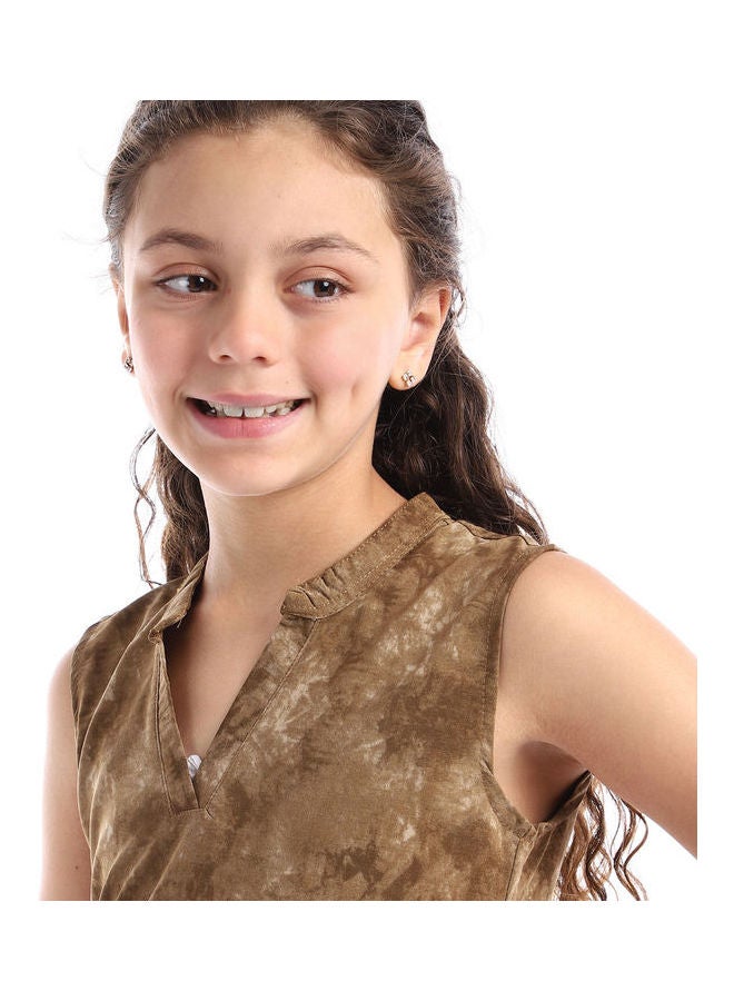 Andora - Girls Sleeveless V-Neck Tie Dye Top Gamly - Image 1