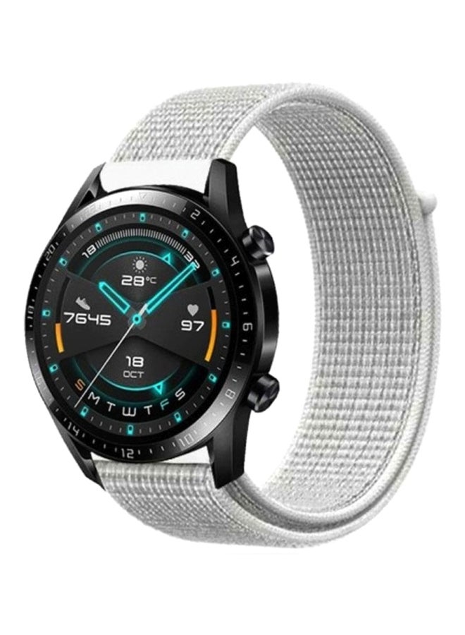 مارجون سوار رياضي حلقي من النايلون لساعة هواوي GT2 أبيض ساميت - Image 1