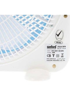 سانفورد المروحة المربعة بحجم 12 بوصة SF6661BFN BS أبيض/ أزرق  - Image 5