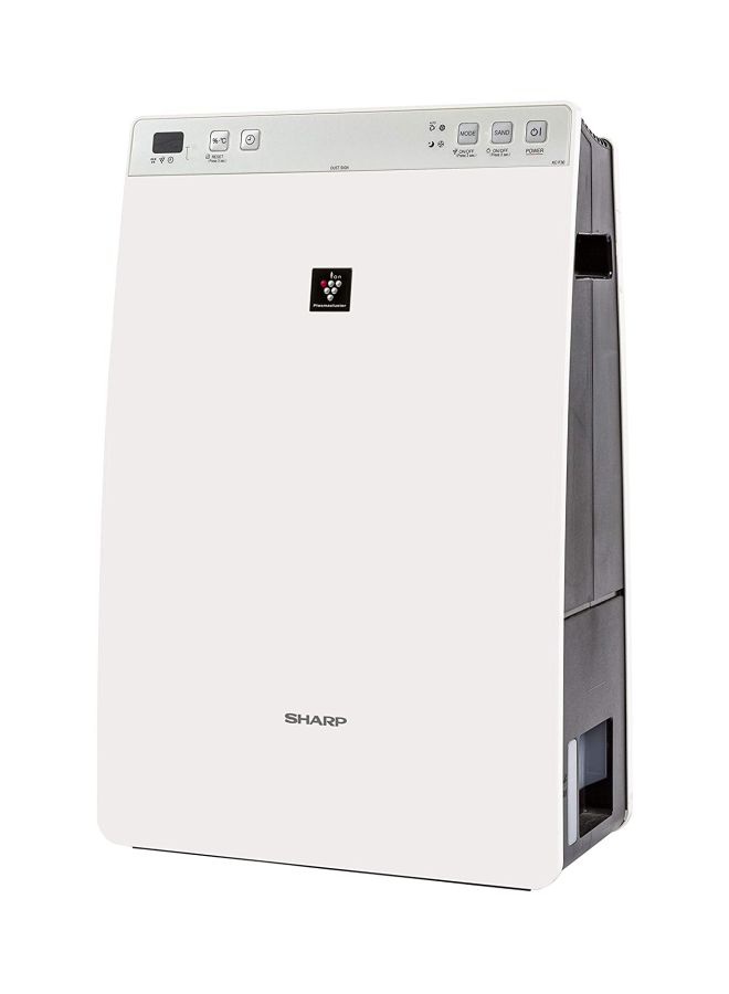 SHARP Air Purifier, Plasmacluster, Humidity, HEPA Filter, 21m2, KC-F30SA-W White