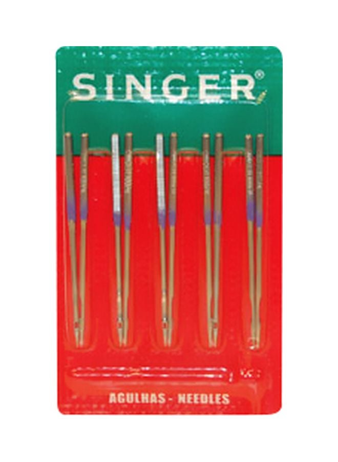 SINGER - 10-Piece Sewing Needle Set Silver - Image 1