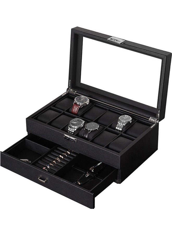 Generic - Men's Watch Box With Valet Drawer For Men - Image 1