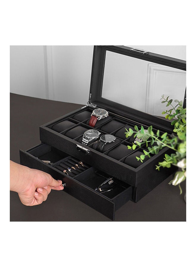 Generic - Men's Watch Box With Valet Drawer For Men - Image 1