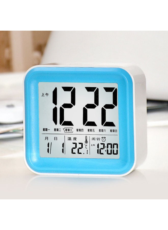 Intelligent Small Digital Clock Blue/White 