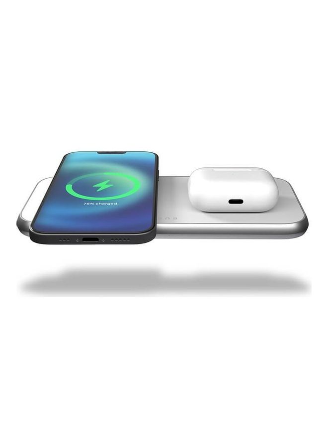 Zens Aluminium 3-in-1 Wireless Charger with 45W USB PD Designed for Magsafe White  - Image 1