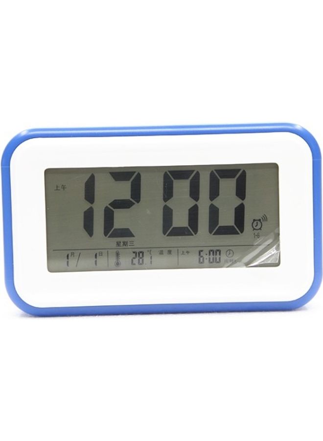 Intelligent Small Digital Clock Blue/White 