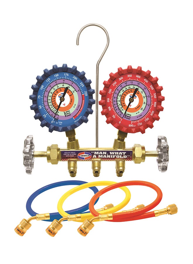 UNIWELD Refrigerant Manifold Gauge Set Multicolour - Image 1