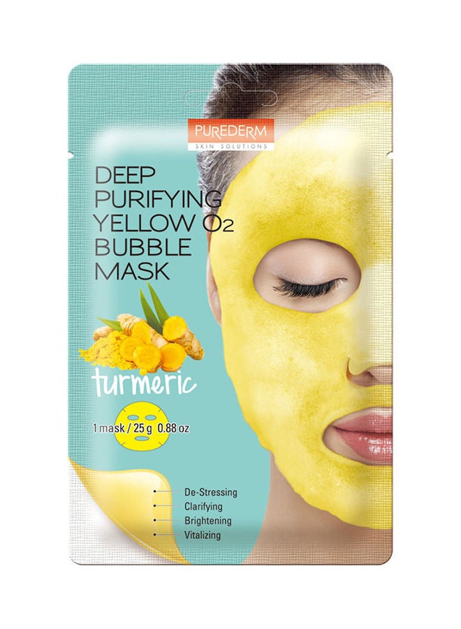 Deep Purifying O2 Bubble Mask "Turmeric" 1 36g Yellow 36grams