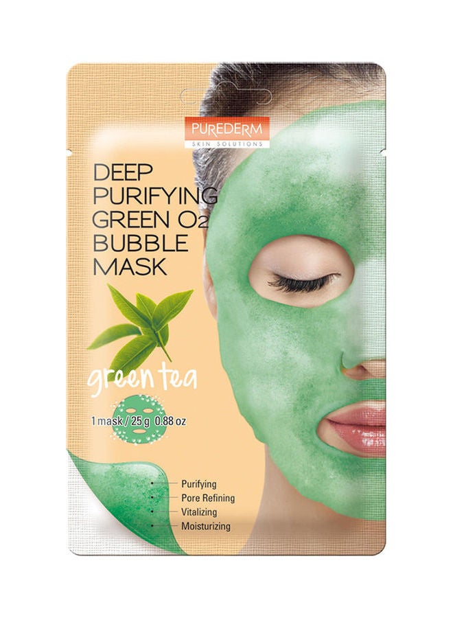 Purederm Deep Purifying O2 Bubble Mask Green Tea 25grams