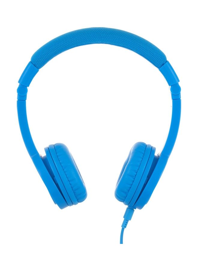 BuddyPhones Explore Plus Foldable Kids Headphones with Mic Blue  - Image 2