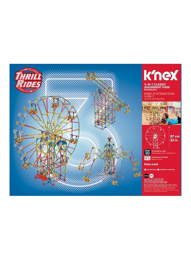 K'NEX 17035 744-Piece Thrill Rides 3 In 1 Amusement Park Building Set 744 9+ Years - Image 2