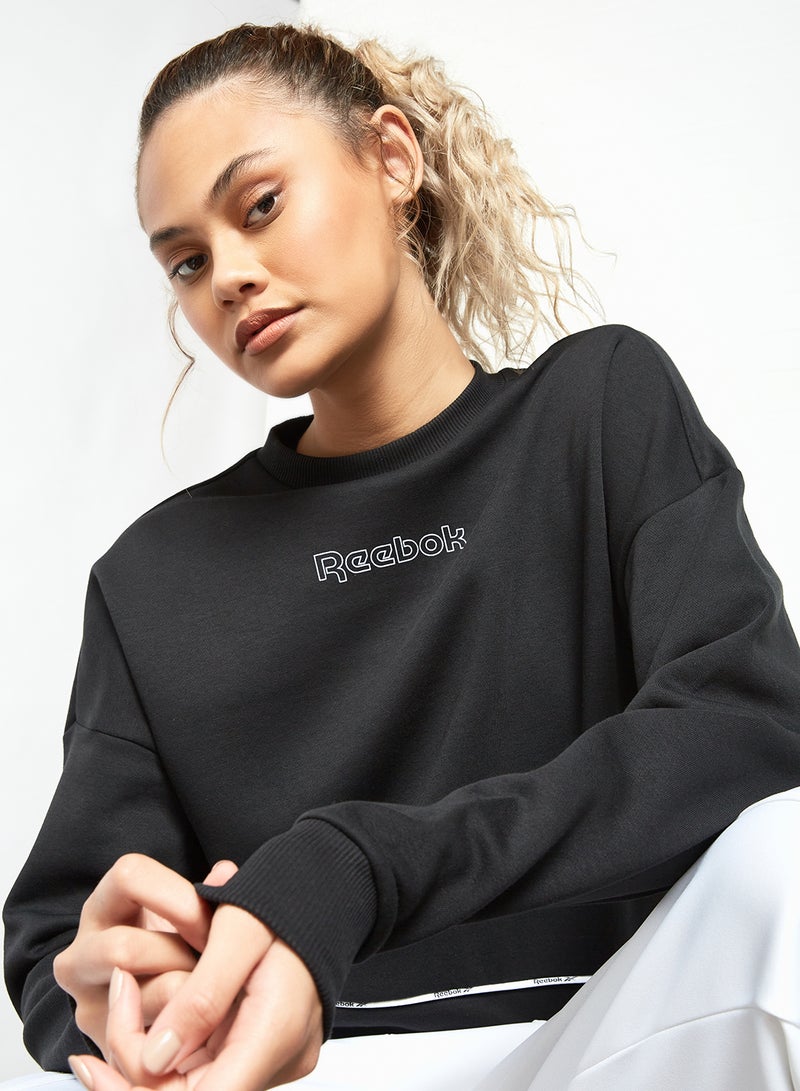 Reebok - Piping Pack Sweatshirt Black - Image 1