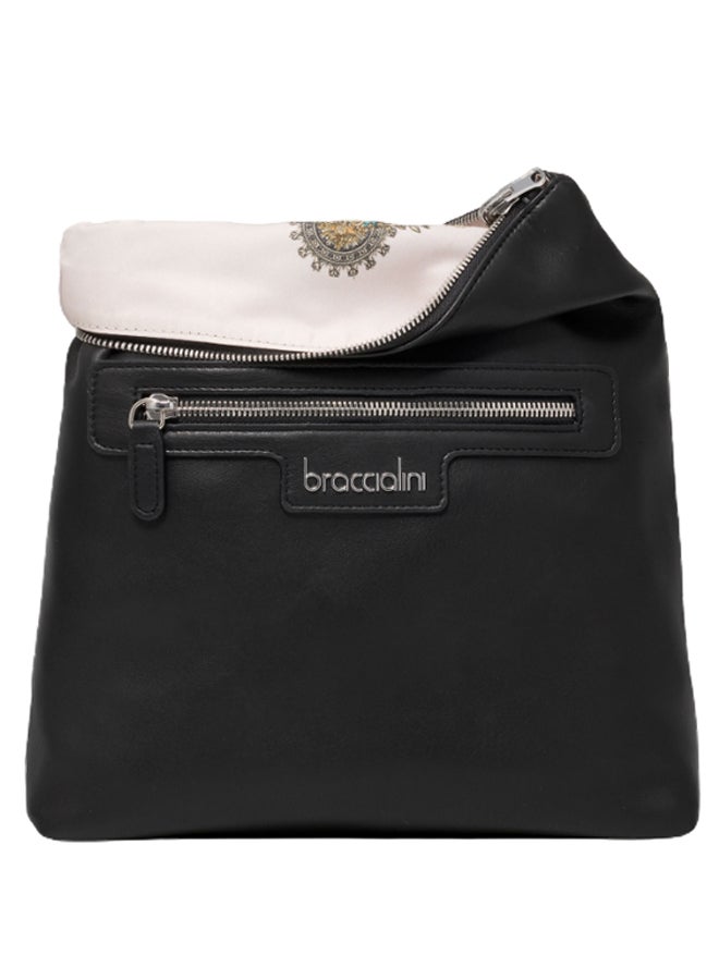Graziella Braccialini - Jennifer Logo Detail Reversible Backpack 15.7-Inch Black - Image 1