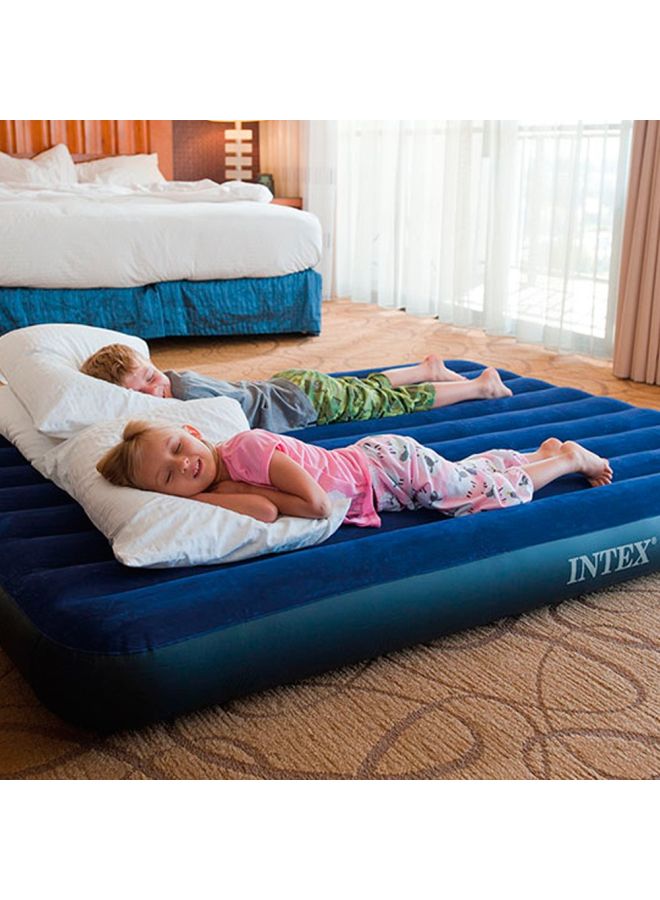 INTEX - Dura Beam Series Classic Downy Inflatable Airbed Combination Navy Blue/Black 137x191x25cm - Image 1