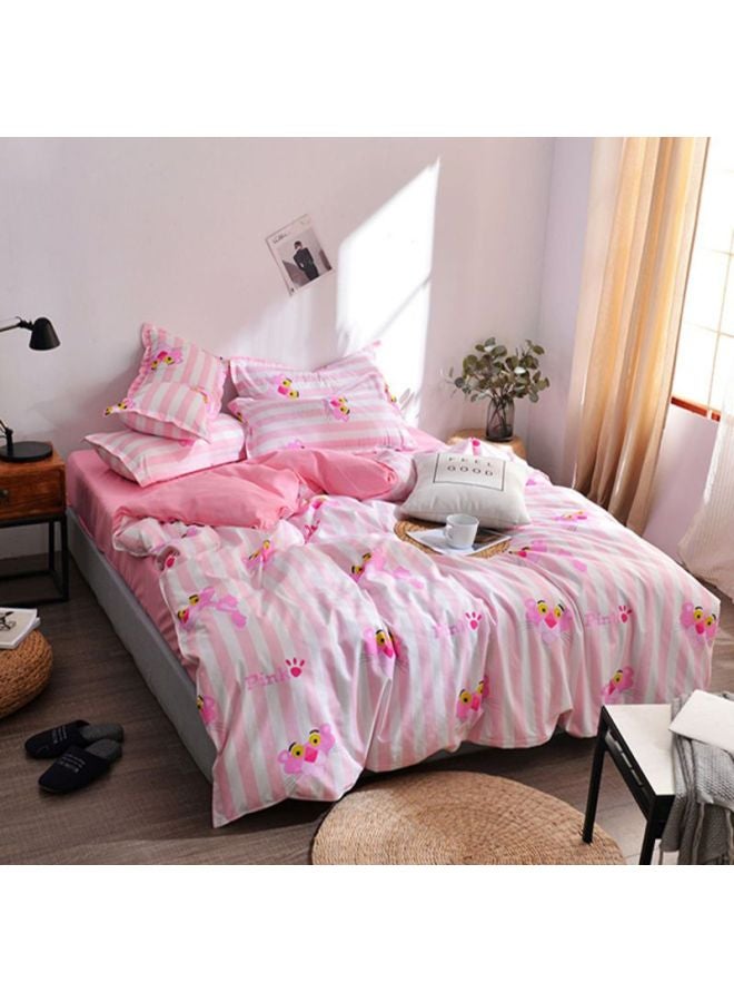 Beauenty 4-Piece Bedding Set combination Pink Pillowcase 48x74 Cm, Bed Sheet 230x230 Cm, Quilt Cover 180x220cm - Image 1