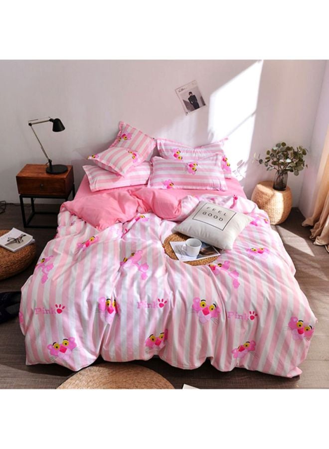 Beauenty 4-Piece Bedding Set combination Pink Pillowcase 48x74 Cm, Bed Sheet 230x230 Cm, Quilt Cover 180x220cm - Image 2