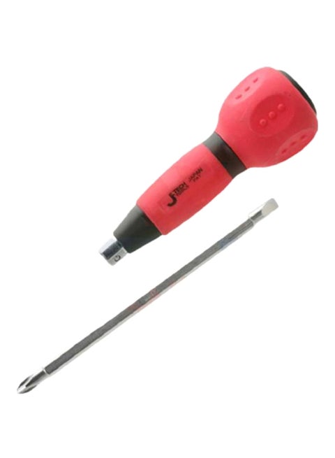 Two Way Soft Grip Screwdriver Red