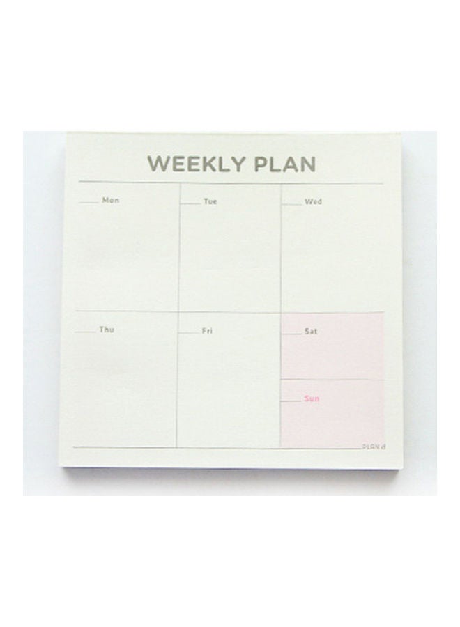 Generic Weekly Monthly Check List Work Plan Notebook White - Image 1