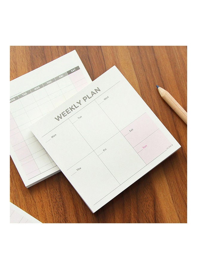 Generic Weekly Monthly Check List Work Plan Notebook White - Image 2