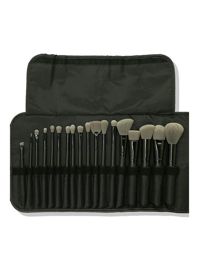 Kara Beauty 18-Piece Make Up Brush Set Black/Grey - Image 1