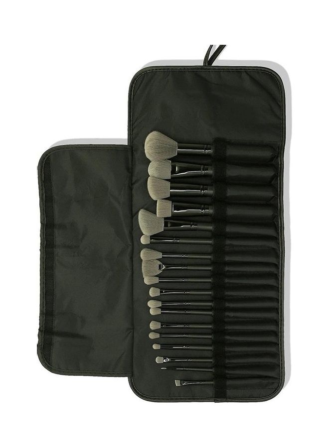 Kara Beauty 18-Piece Make Up Brush Set Black/Grey - Image 2