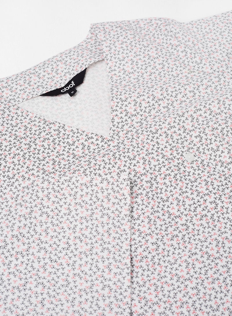 ABOF Flare Sleeve Printed Dress Multicolour  - Image 3