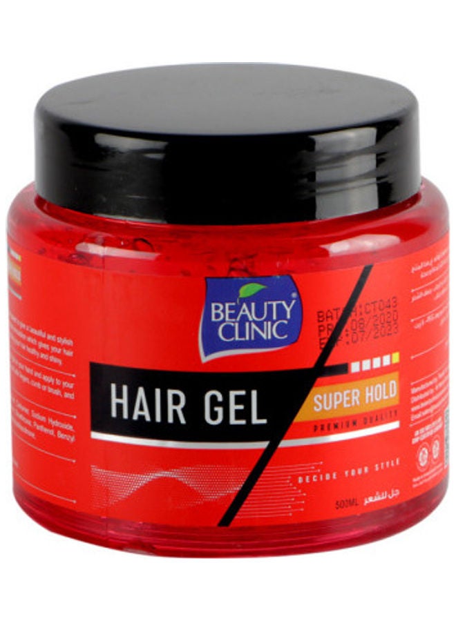 Beauty Clinic Super Hold Hair Gel Clear 500ml - Image 1