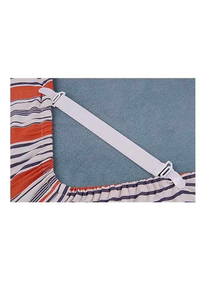 ماركة غير محددة 4Pec Bed Sheet Grippers Clip Holder Fasteners Set Elastic White 12inch  - Image 2