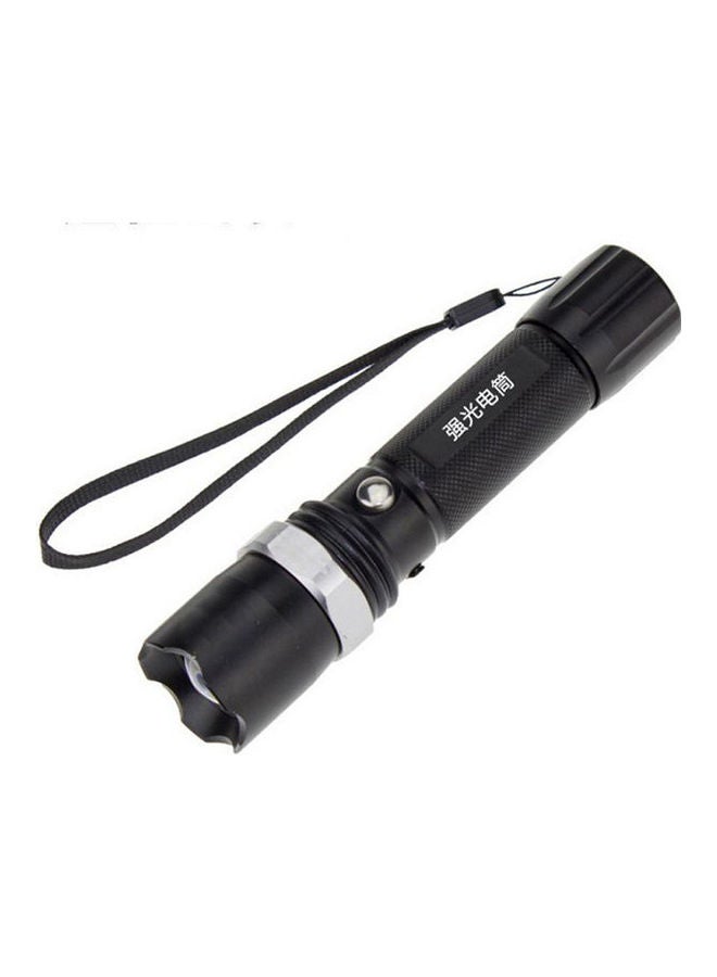 Cree - Value Set Q5 Rotate Zoom Led Three-Grade Chargeable Highlight Flashlight Black - Image 1