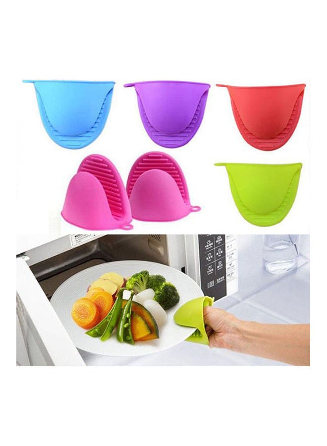 Details About  1 2Pcs Silicone Heat-Resistant Kitchen Oven Baking Glove Pot Mitt Tool Holder Multicolour 