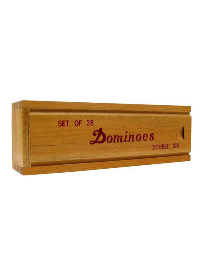 Generic - Double Six Professional Domino Tiles Dominoes Game Set With Wooden Case 28 Pieces - Image 1