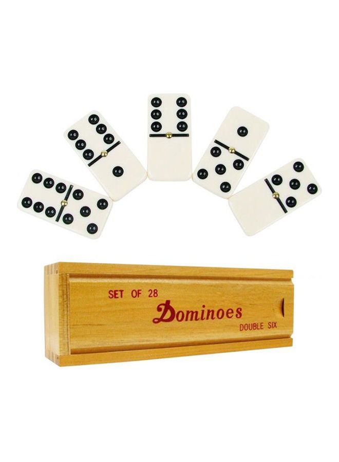 Generic - Double Six Professional Domino Tiles Dominoes Game Set With Wooden Case 28 Pieces - Image 1