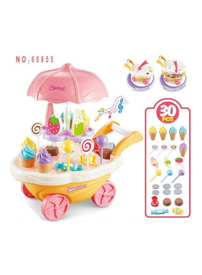 Generic - Mini Sweet Cart Sweet And Ice Cream Shoptoy For Kids Light And Sound 30 Pcs 35.6X7X27cm - Image 1