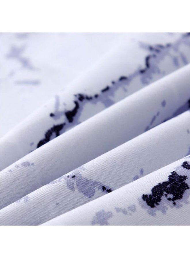 بيوينتي طقم شرشف سرير مكون من 4 قطع fabric أبيض/رمادي/أسود Quilt Cover 180x220 cm, Pillowcases 48x74 cm, Fitted Sheet 200x150سم - Image 4