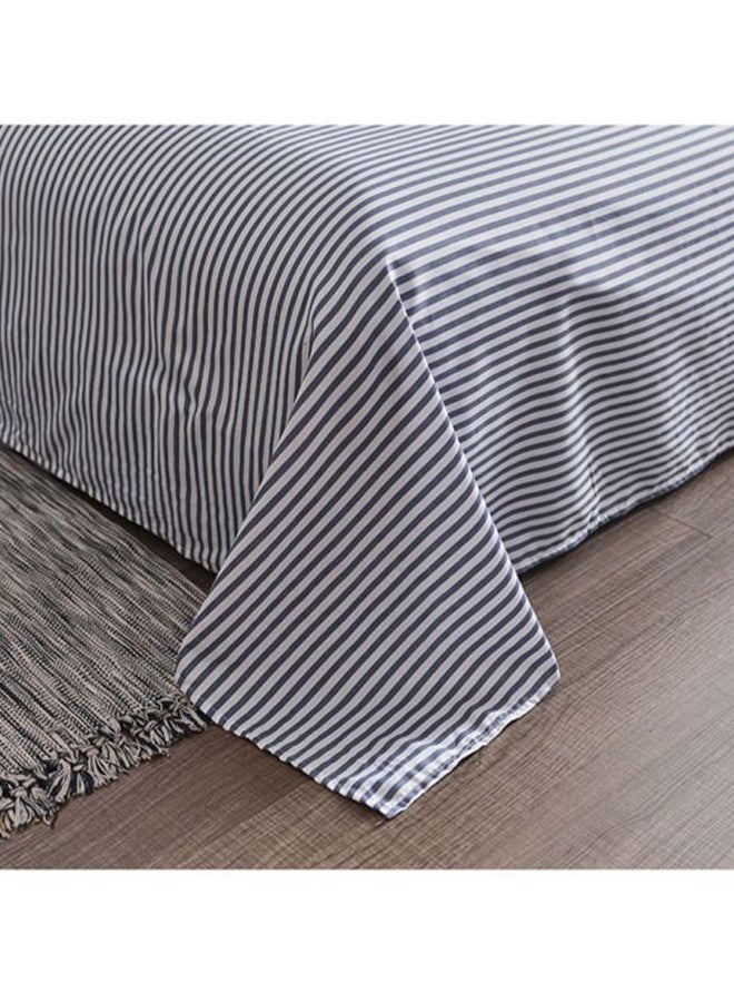 بيوينتي طقم مفارش سرير من 3 قطع مختلط رمادي Quilt Cover 150x200 Cm, Bed Sheet 160x220 Cm, 1xPillow Cover 48x75سم  - Image 3