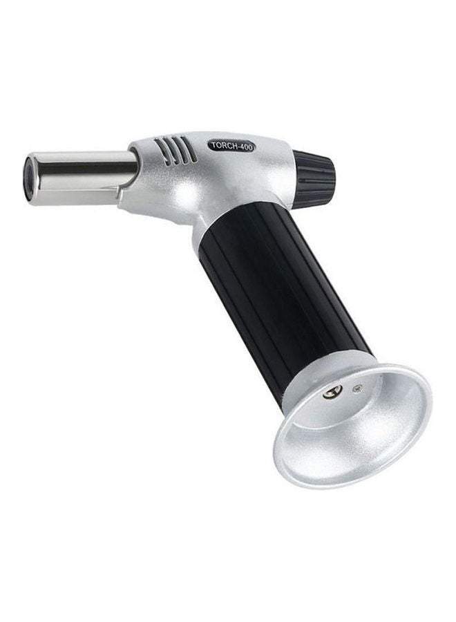 Generic - Kitchen Torch, Flame Lighter Refillable Blow Torch Lighter Outdoor Windproof Cooking Torch Silver/Black 12X15X6cm - Image 1