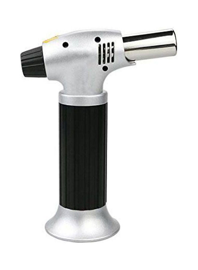 Generic - Kitchen Torch, Flame Lighter Refillable Blow Torch Lighter Outdoor Windproof Cooking Torch Silver/Black 12X15X6cm - Image 1
