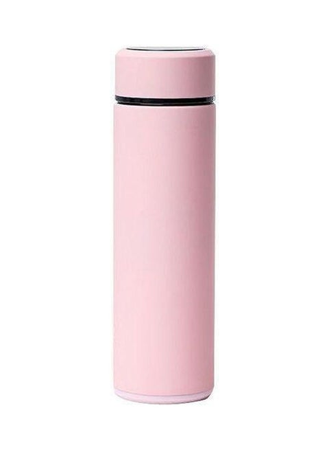 Stainless Steel Vacuum Flask With Inner Strainer And Touch Digital Display Temperature Pink